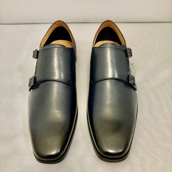 New Mens Double Monk Strap Slip on Loafer - Picture 4 of 5